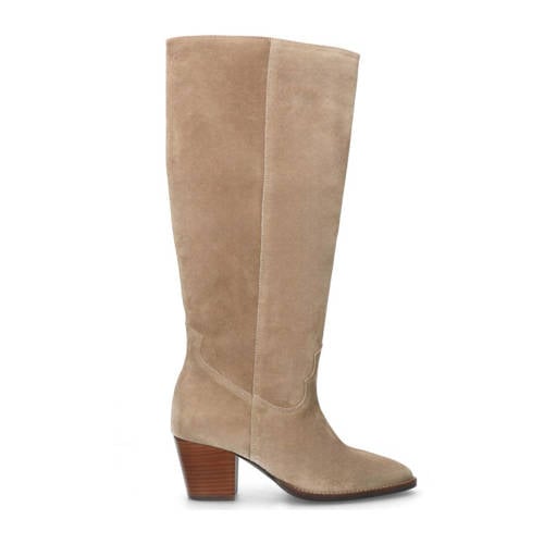 Manfield suède laarzen beige afbeelding