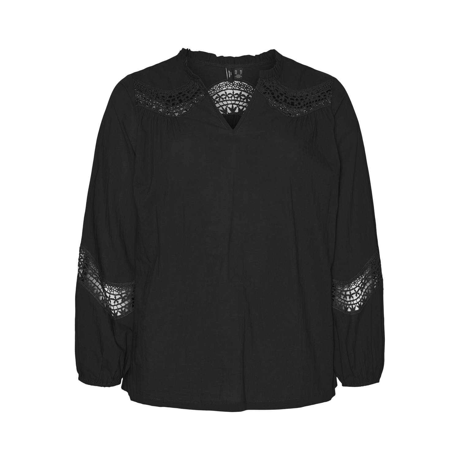 Vero Moda Zwart Longsleeve Top met Inzet Black Dames