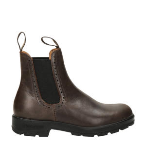 Original High Top leren chelsea boots donkerbruin