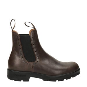 Original High Top leren chelsea boots donkerbruin