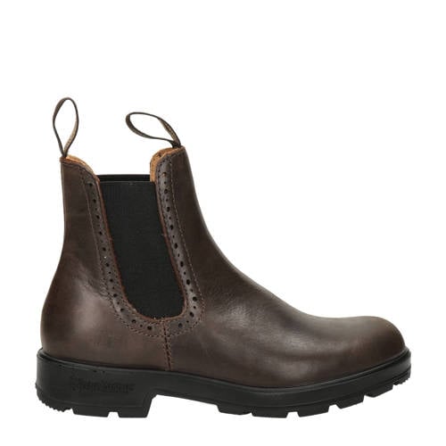 BLUNDSTONE Original High Top leren chelsea boots donkerbruin afbeelding