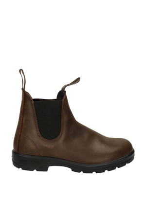 1609 leren chelseaboots donkerbruin