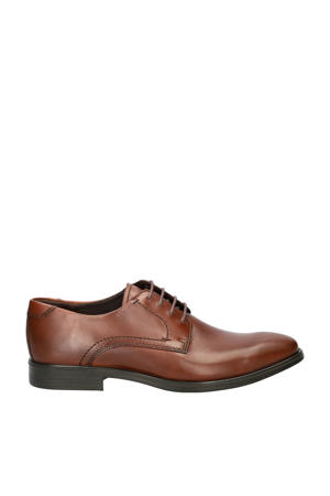 Melbourne leren veterschoenen bruin