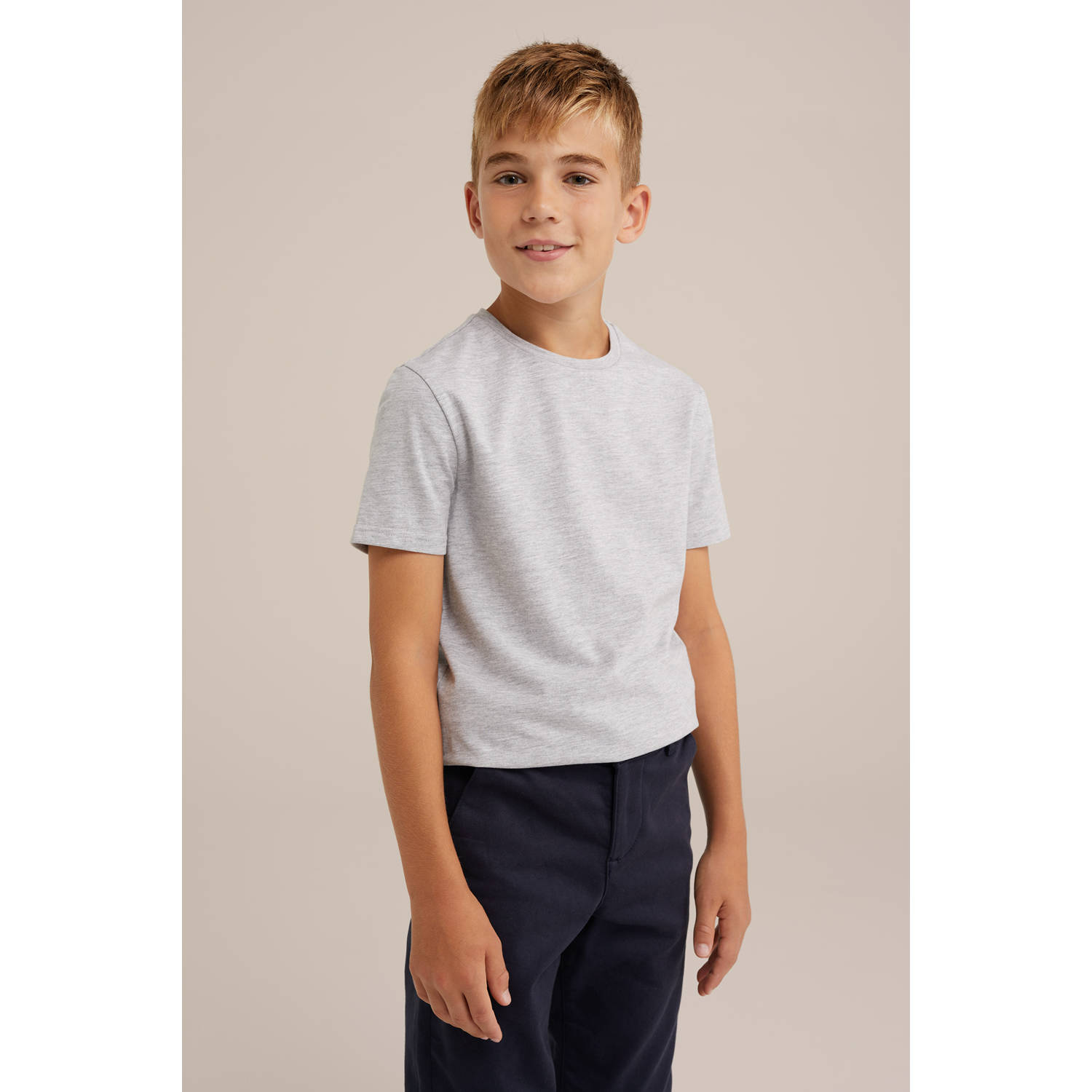 WE Fashion T-shirt grijs melange