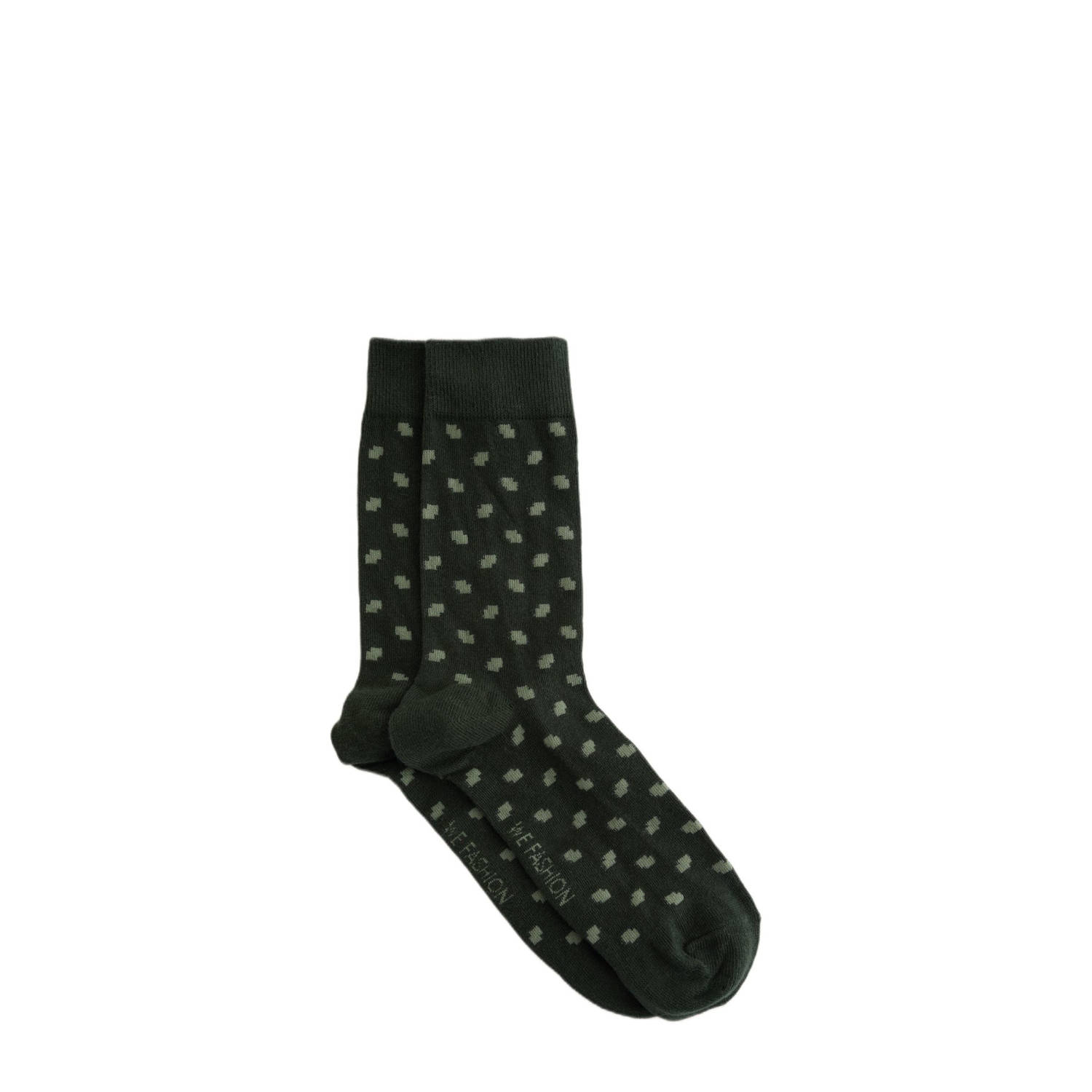 WE Fashion sokken met all-over print kaki
