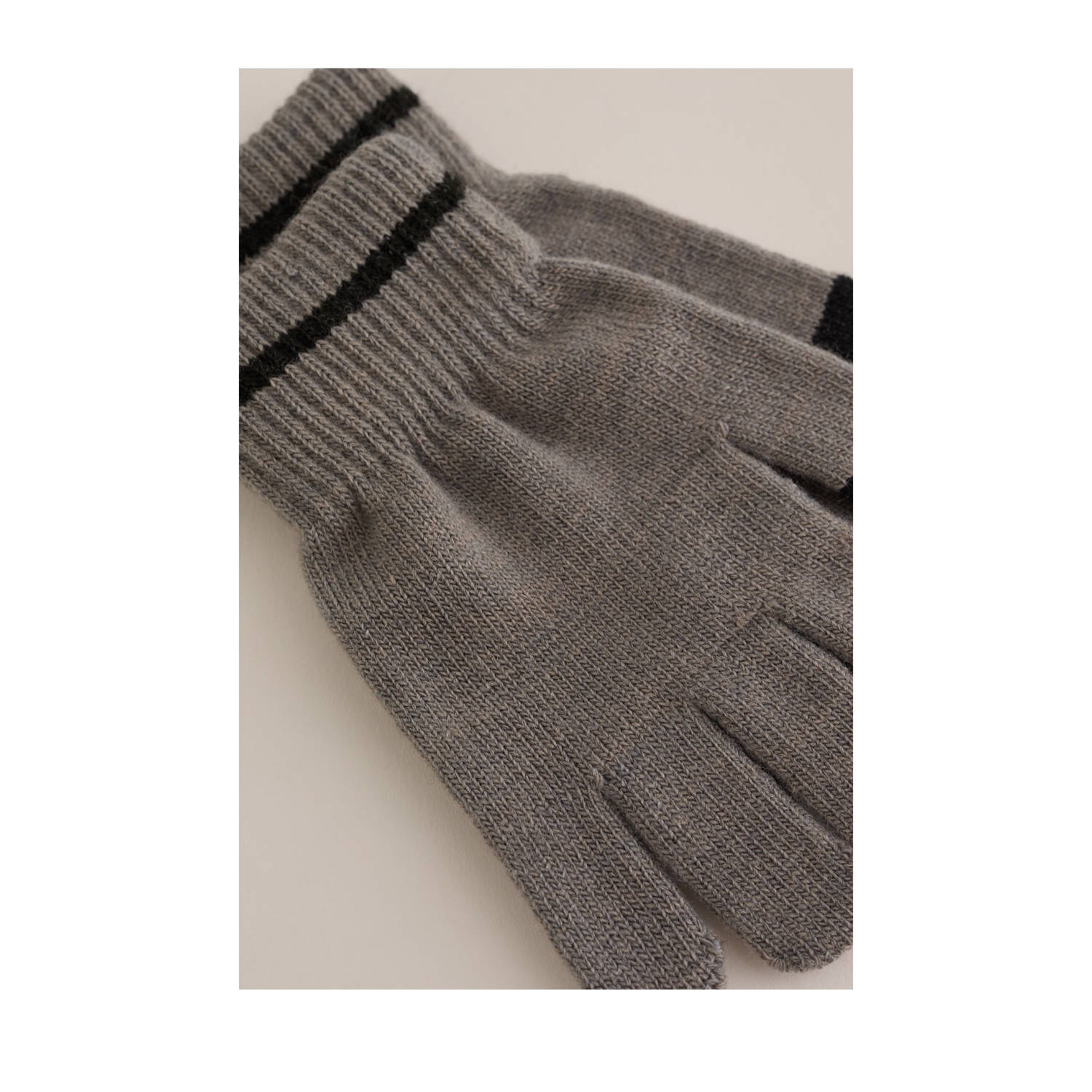 WE Fashion Handschoenen zwart grijs