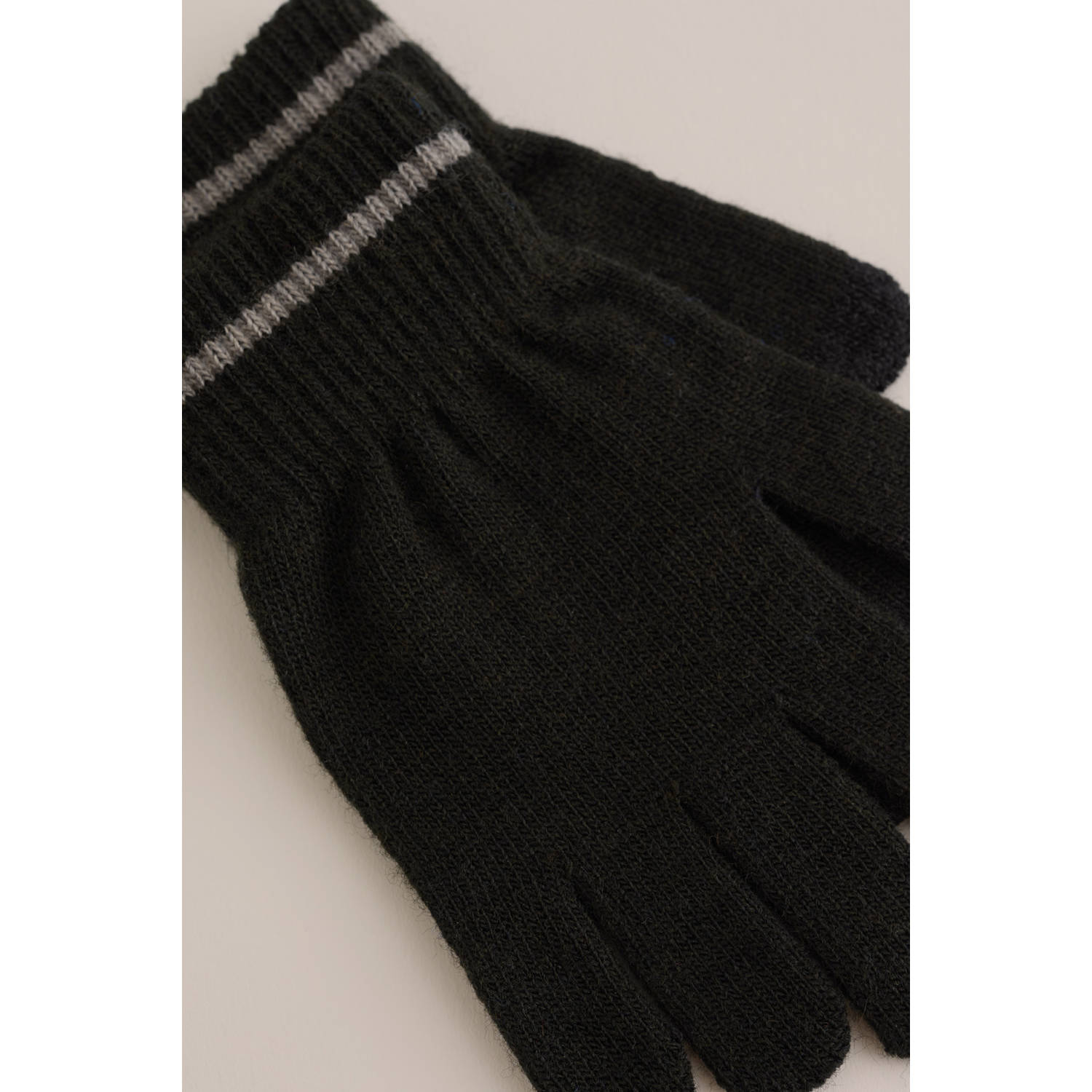 WE Fashion Handschoenen zwart grijs