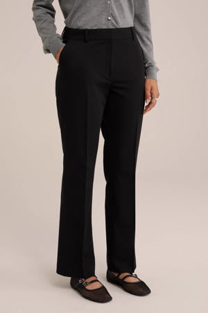 bootcut regular waist pantalon zwart