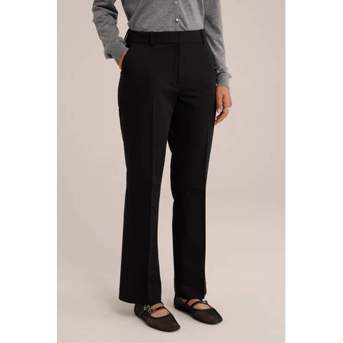 WE Fashion bootcut regular waist pantalon zwart afbeelding