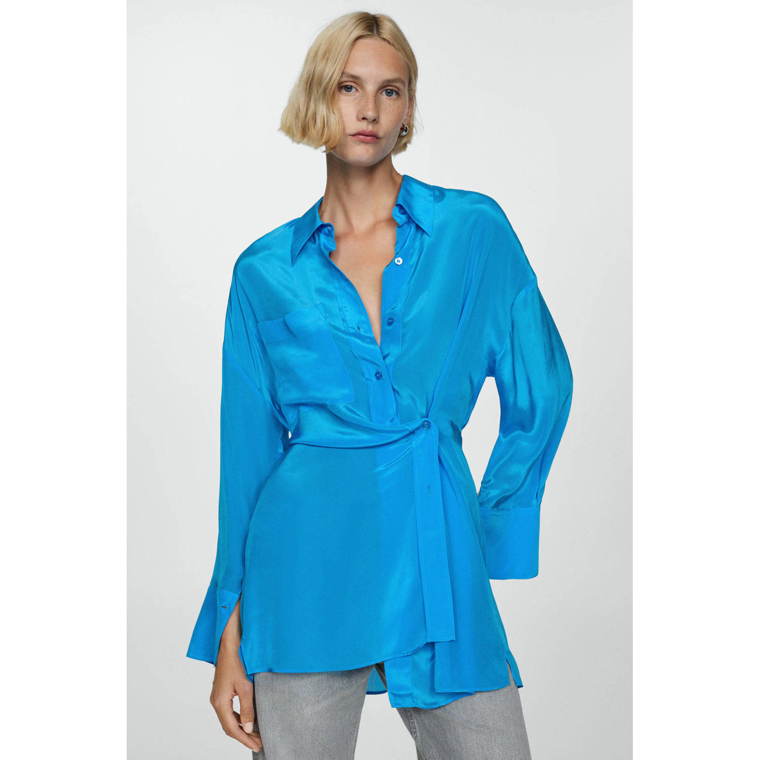 Mango blouse blauw