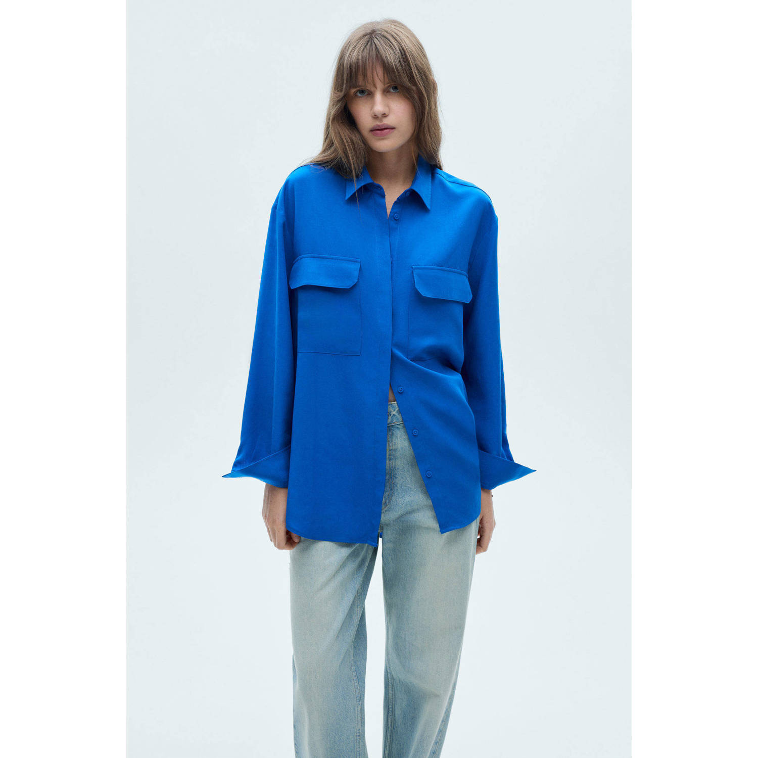 Mango blouse blauw