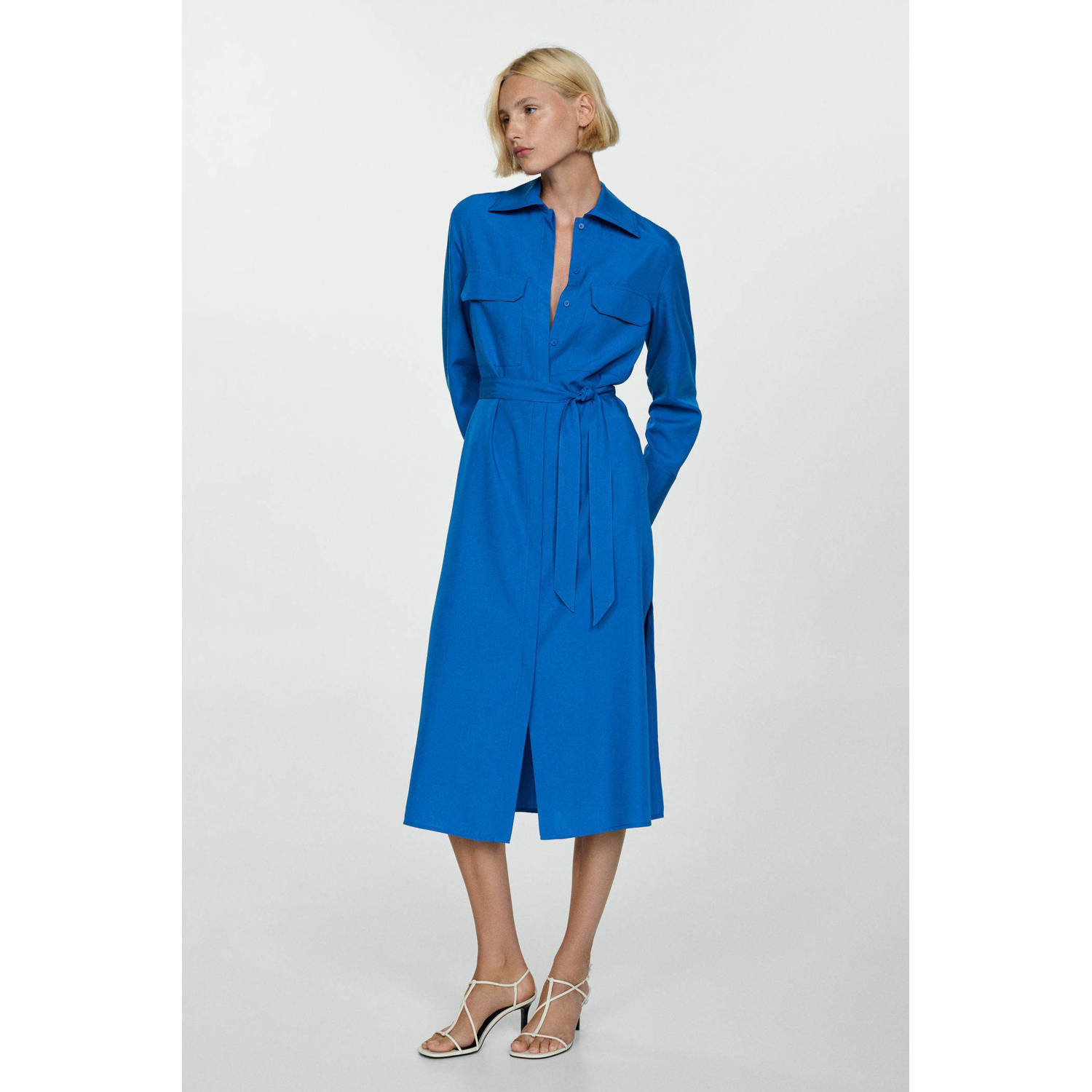 Mango blousejurk blauw