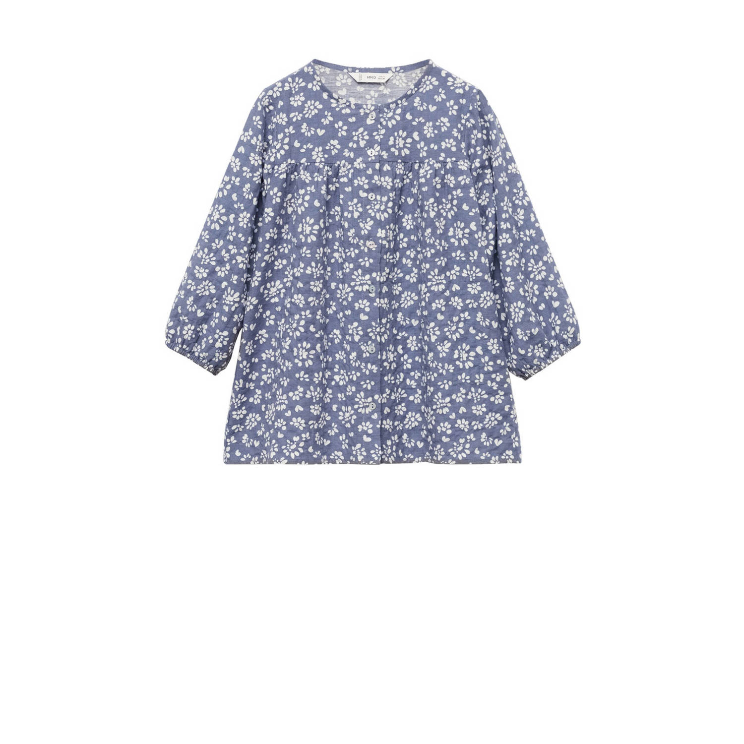 Mango Kids A-lijn jurk met all over print middenblauw