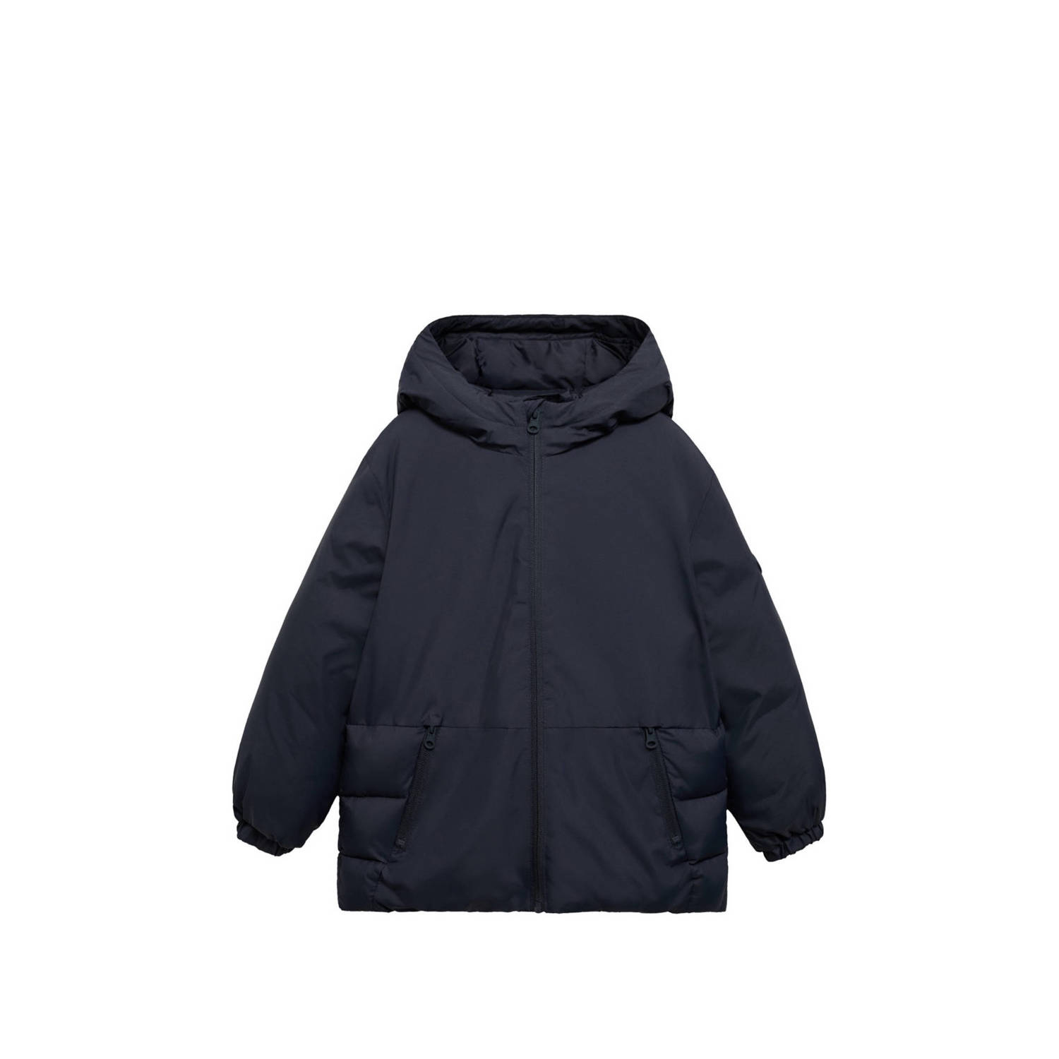 Mango Kids gewatteerde winterjas donkerblauw
