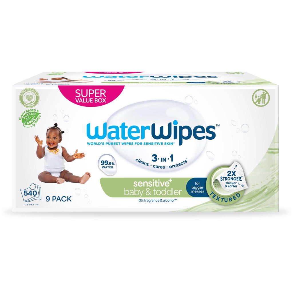 WaterWipes snoetendoekjes voordeelverpakking - 9 x 60 stuks (540 doekjes)