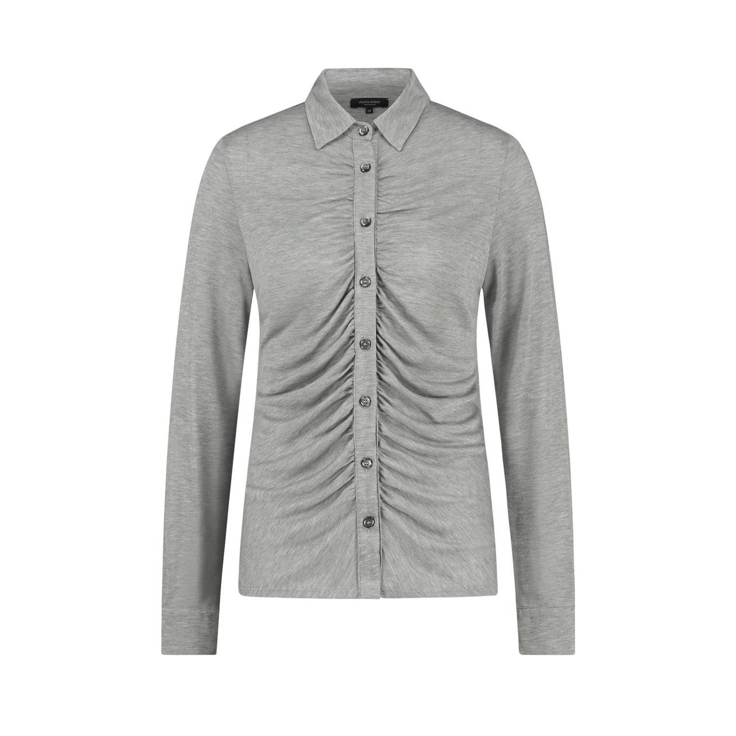 Claudia Sträter jersey blouse lichtgrijs