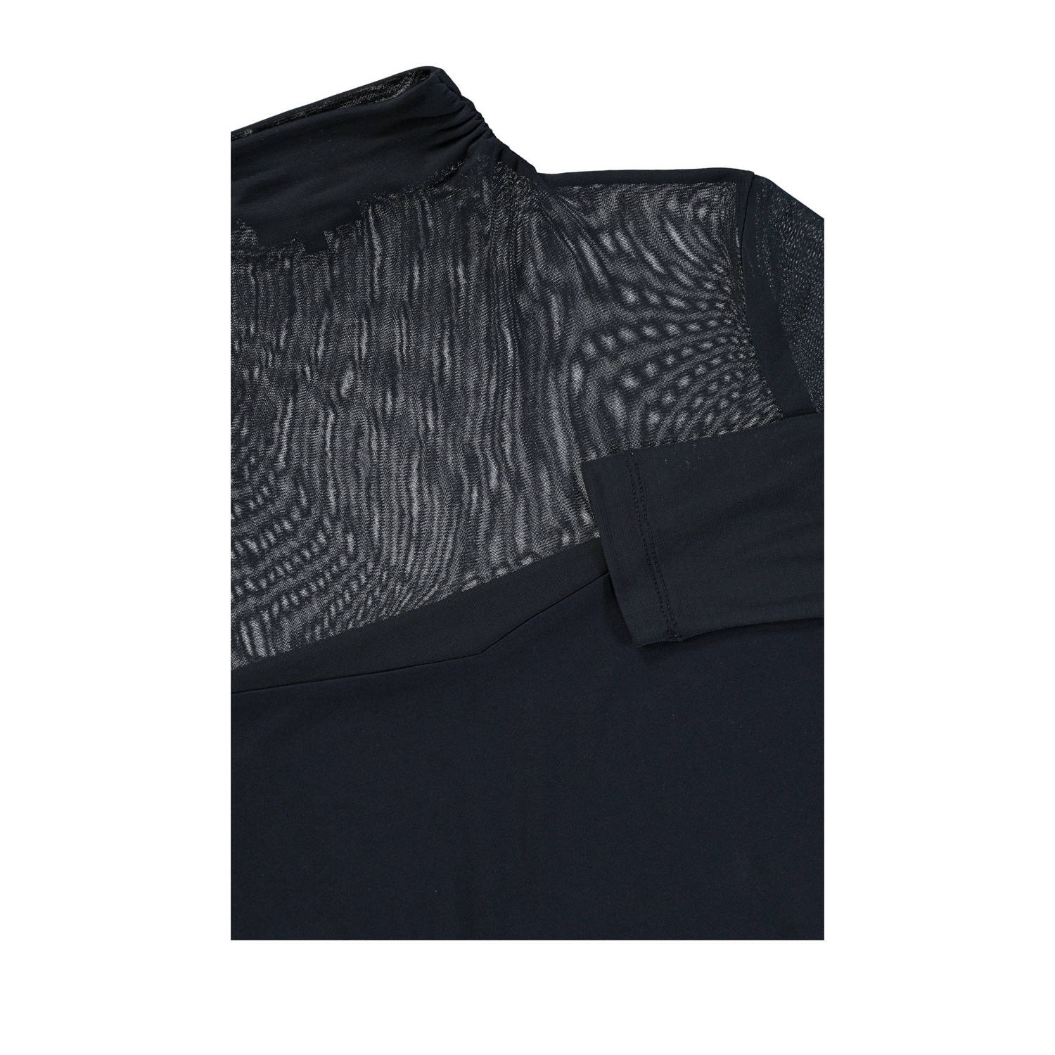 Claudia Sträter top met mesh donkerblauw