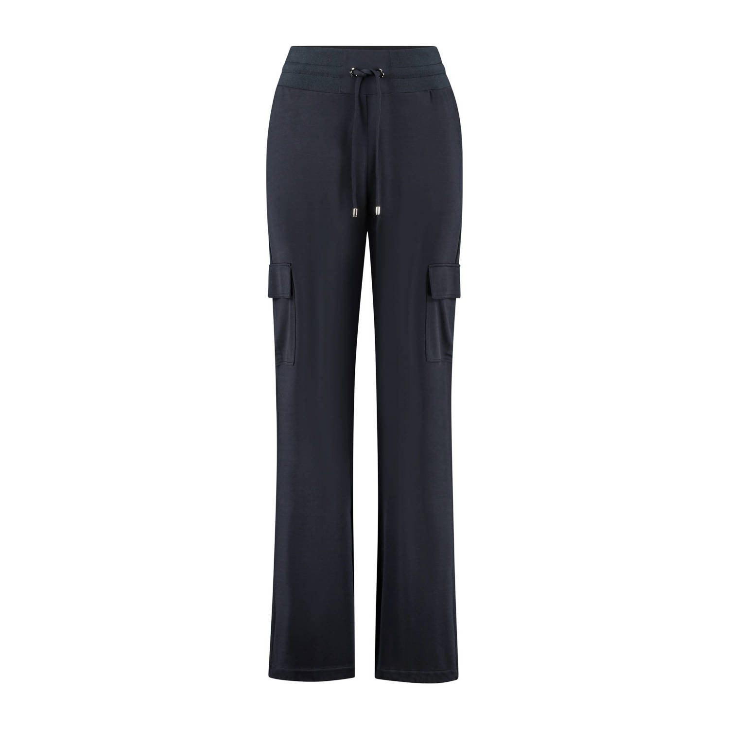 Claudia Sträter loose fit broek donkerblauw