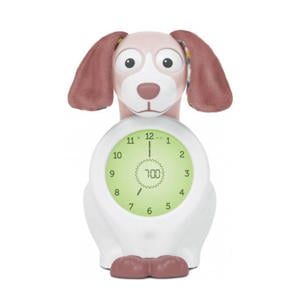Davy de hond slaaptrainer met uurwerk - roze