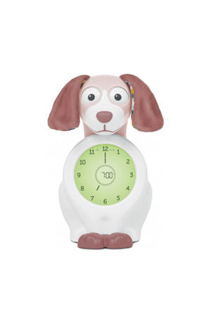 Davy de hond slaaptrainer met uurwerk - roze