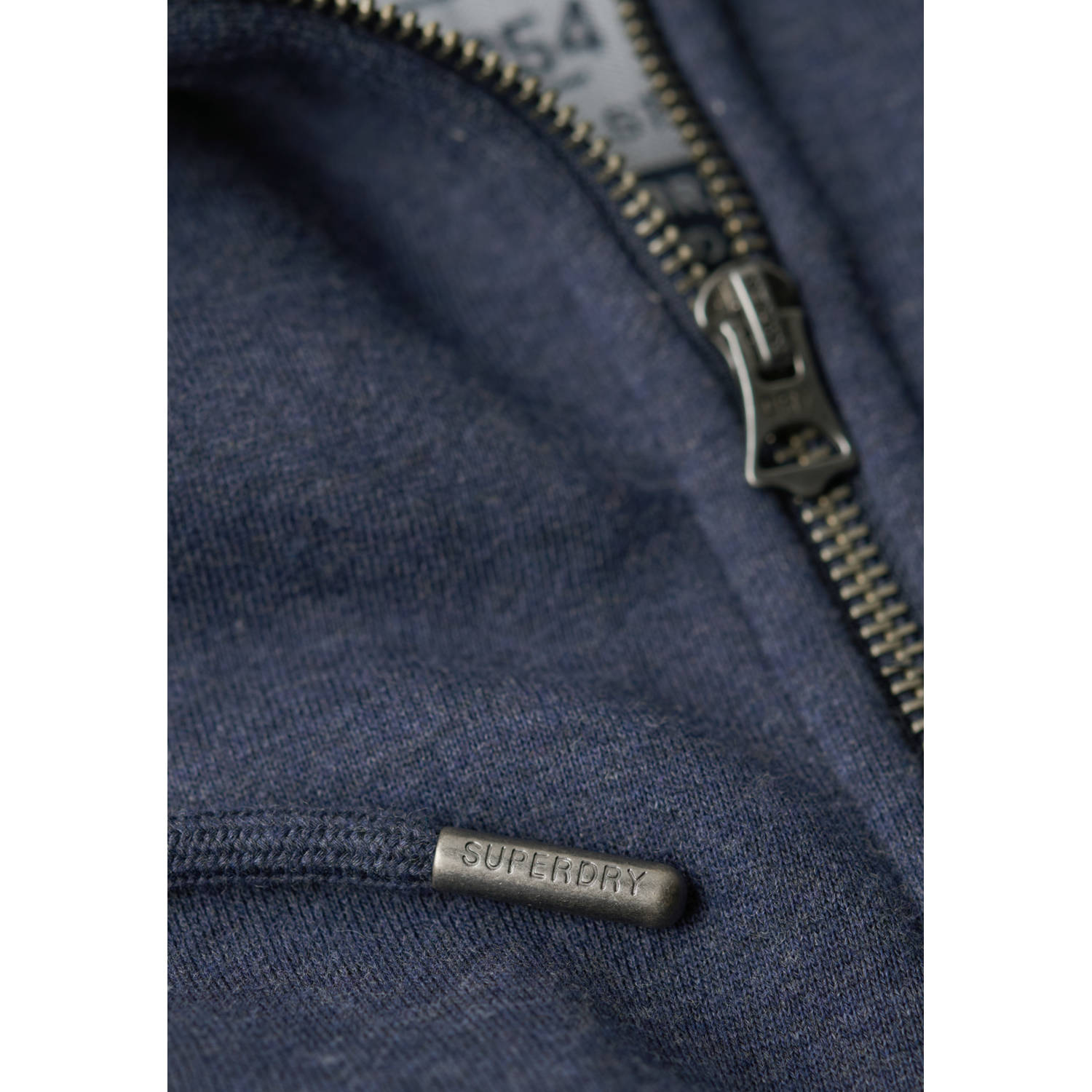 Superdry gemêleerd sweatvest met logo blauw