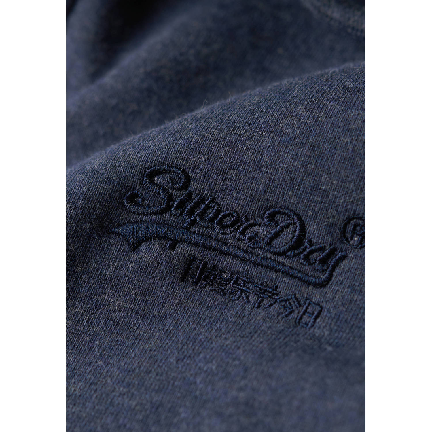 Superdry gemêleerd sweatvest met logo blauw