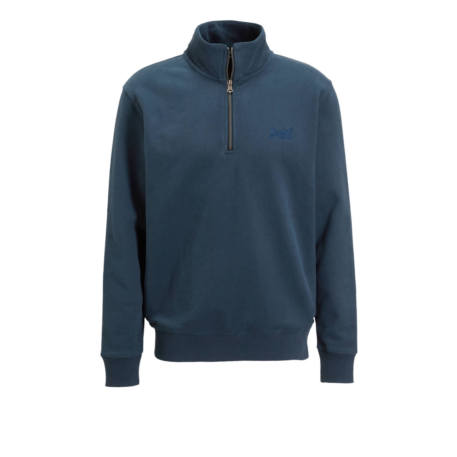 Superdry Henley Essential Half Zip Pullover Navy