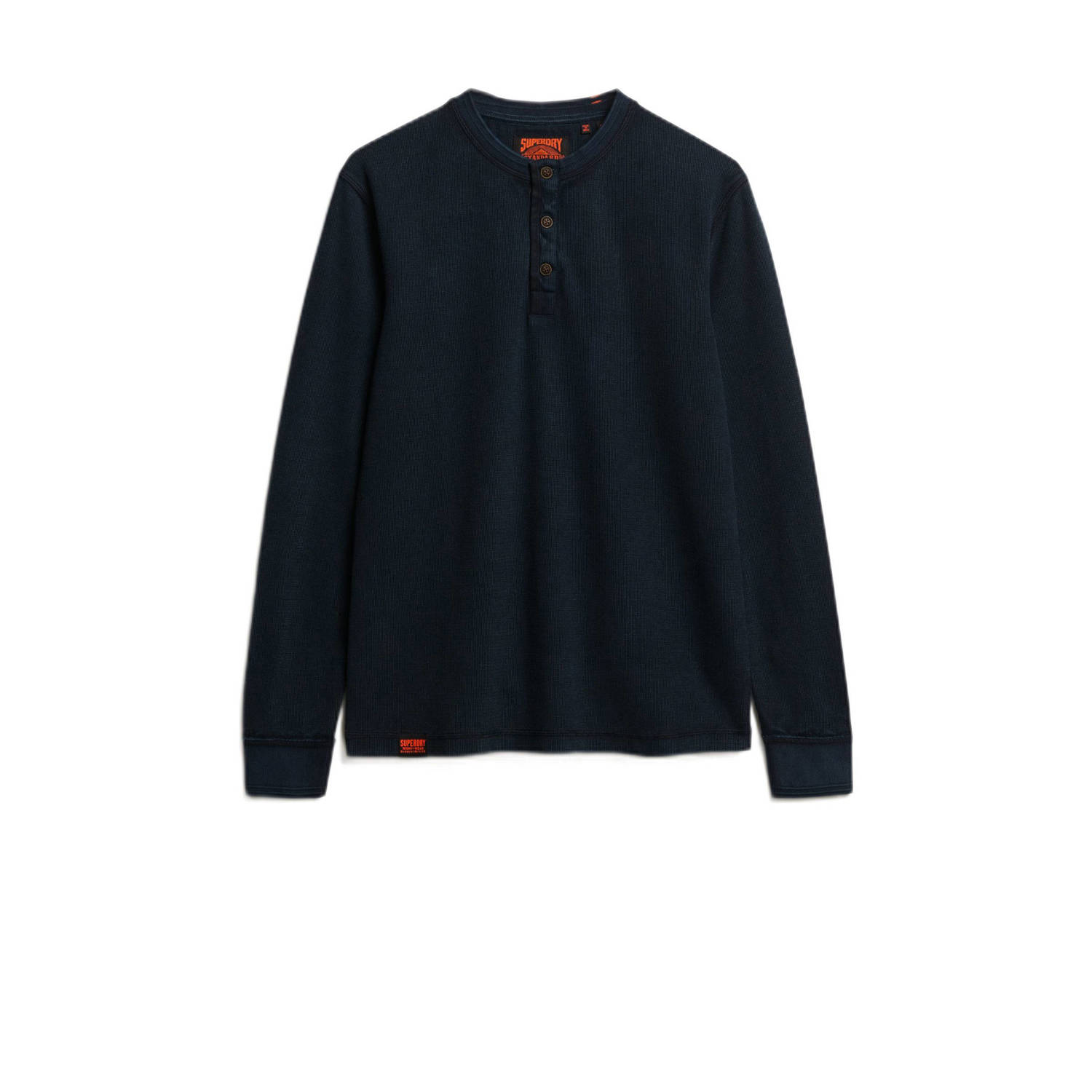 Superdry Vintage Textured Grandad LS Top Heren