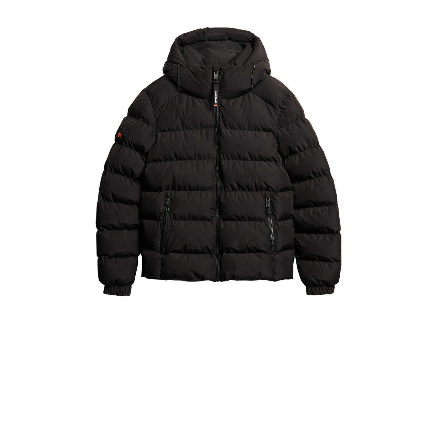 Superdry gewatteerde jas zwart
