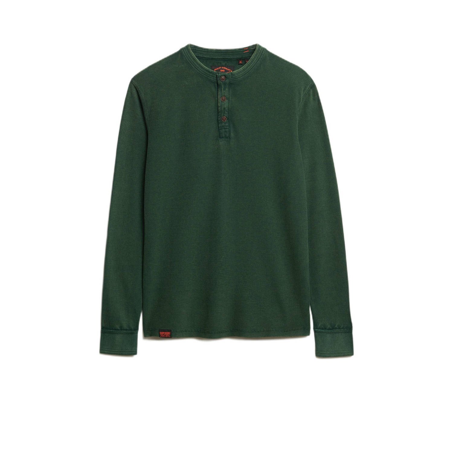Superdry Vintage Textured Grandad LS Top Heren