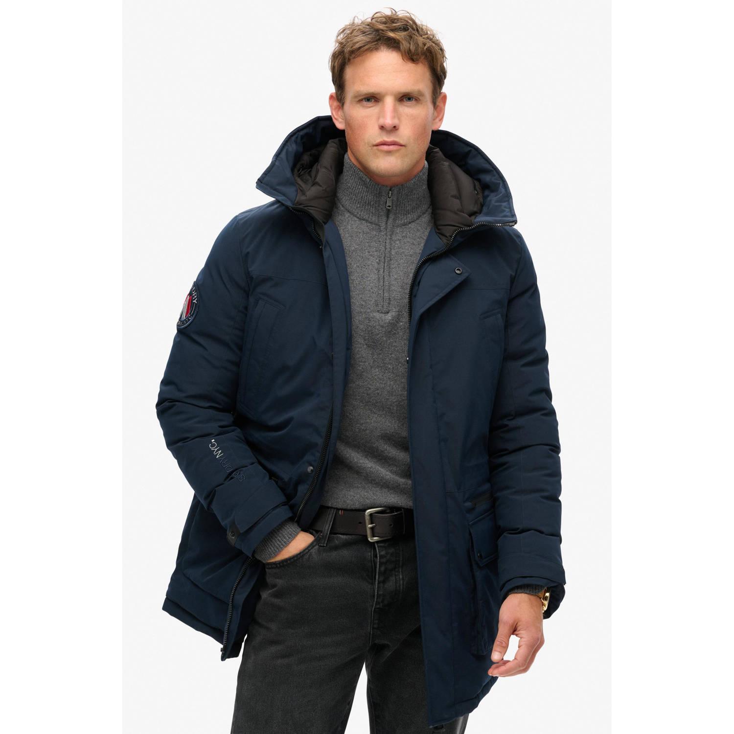 Superdry parka City donkerblauw