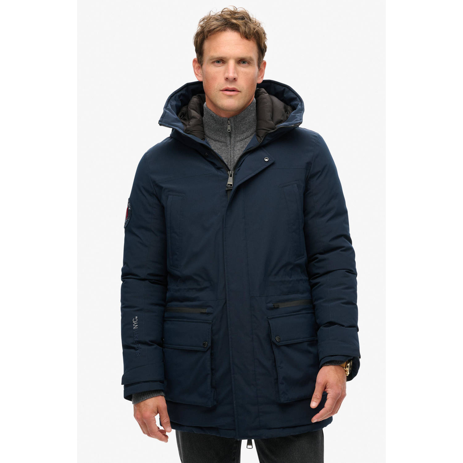 Superdry parka City donkerblauw
