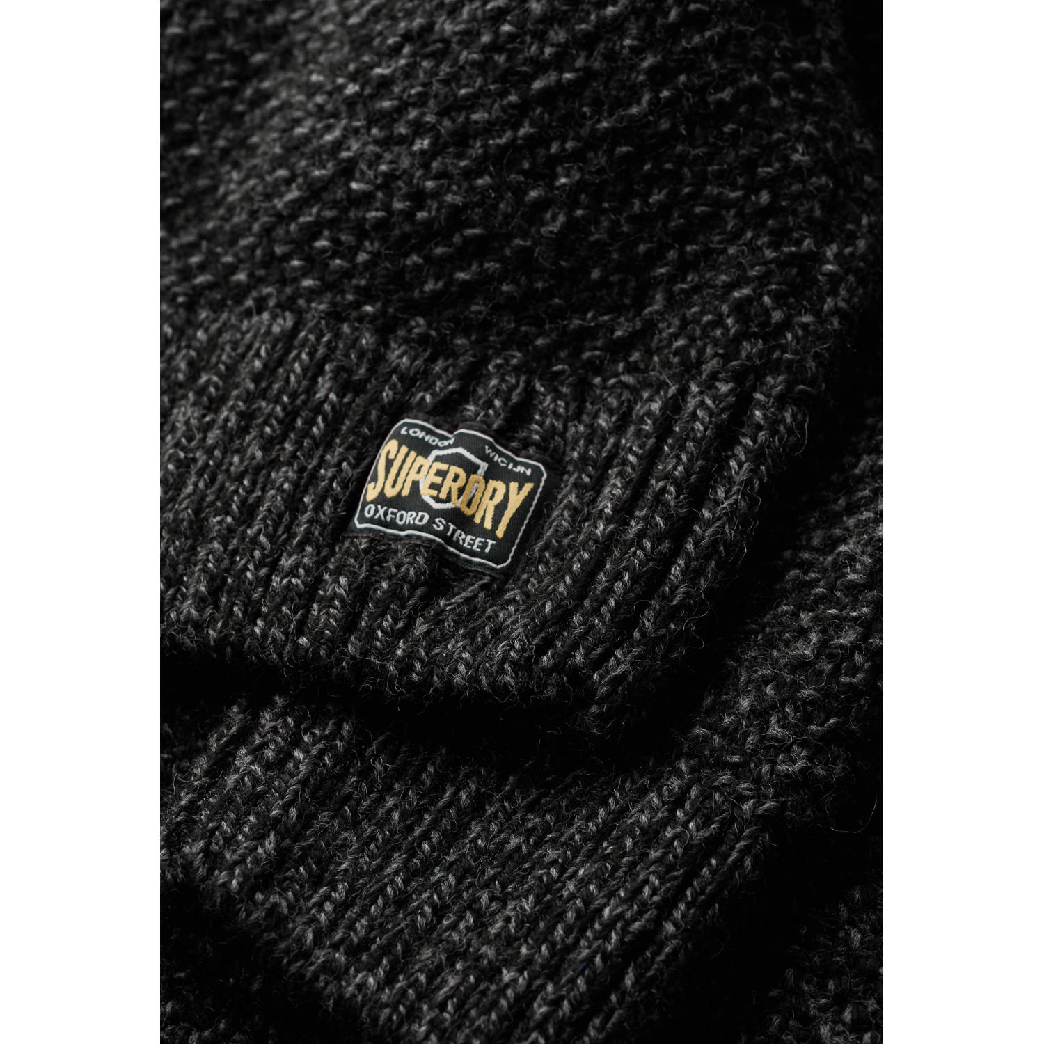 Superdry wol gebreide trui antraciet