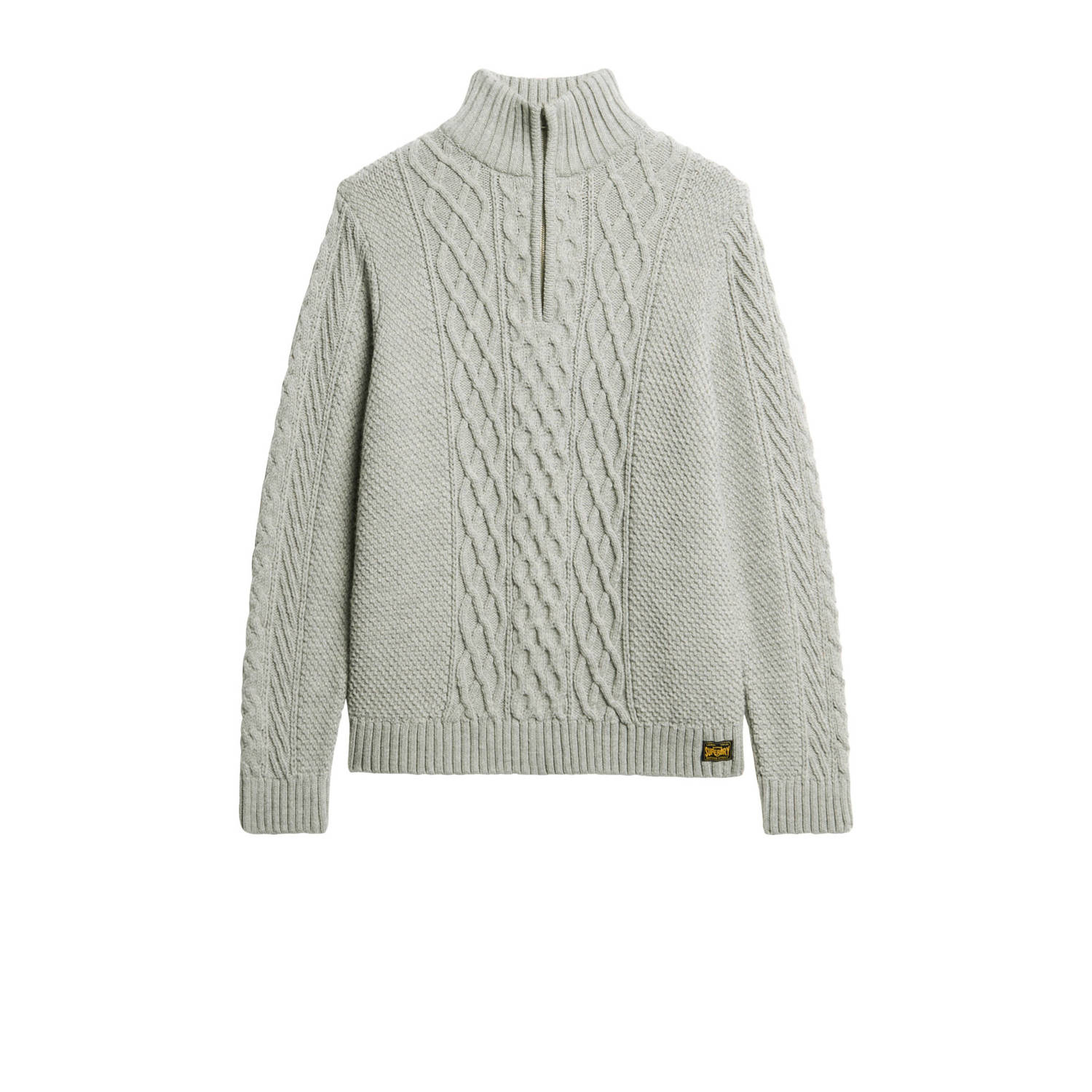 Superdry wol gebreide trui JACOB grijs