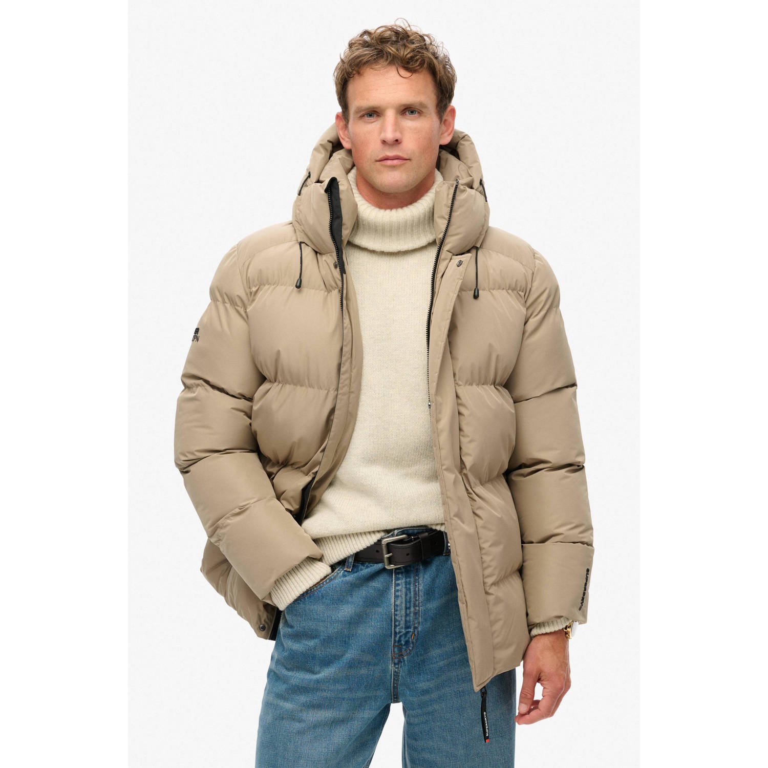 Superdry Five Baffle Hooded Sports Puffer Winterjas Heren