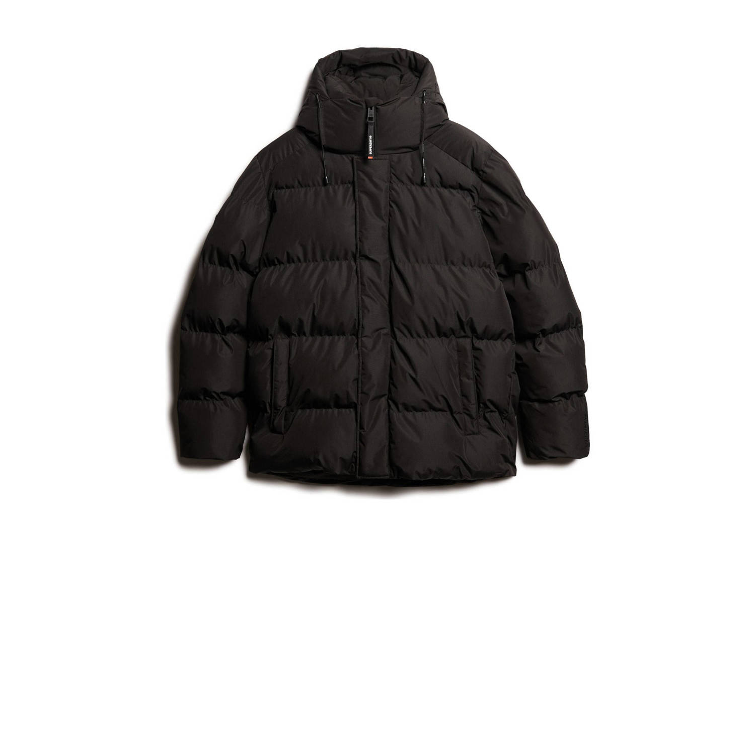 Superdry gewatteerde winterjas zwart