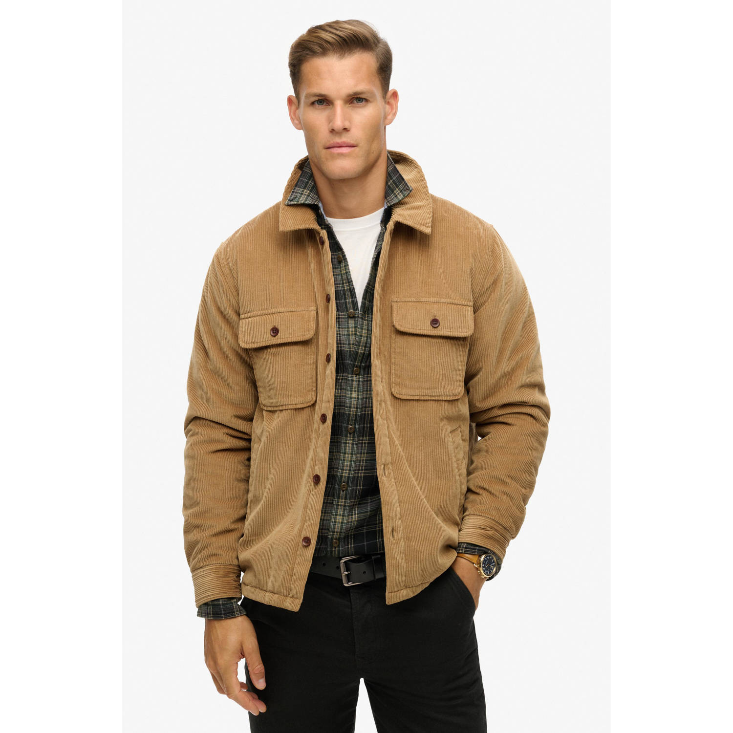 Superdry corduroy overshirt Surplus camel