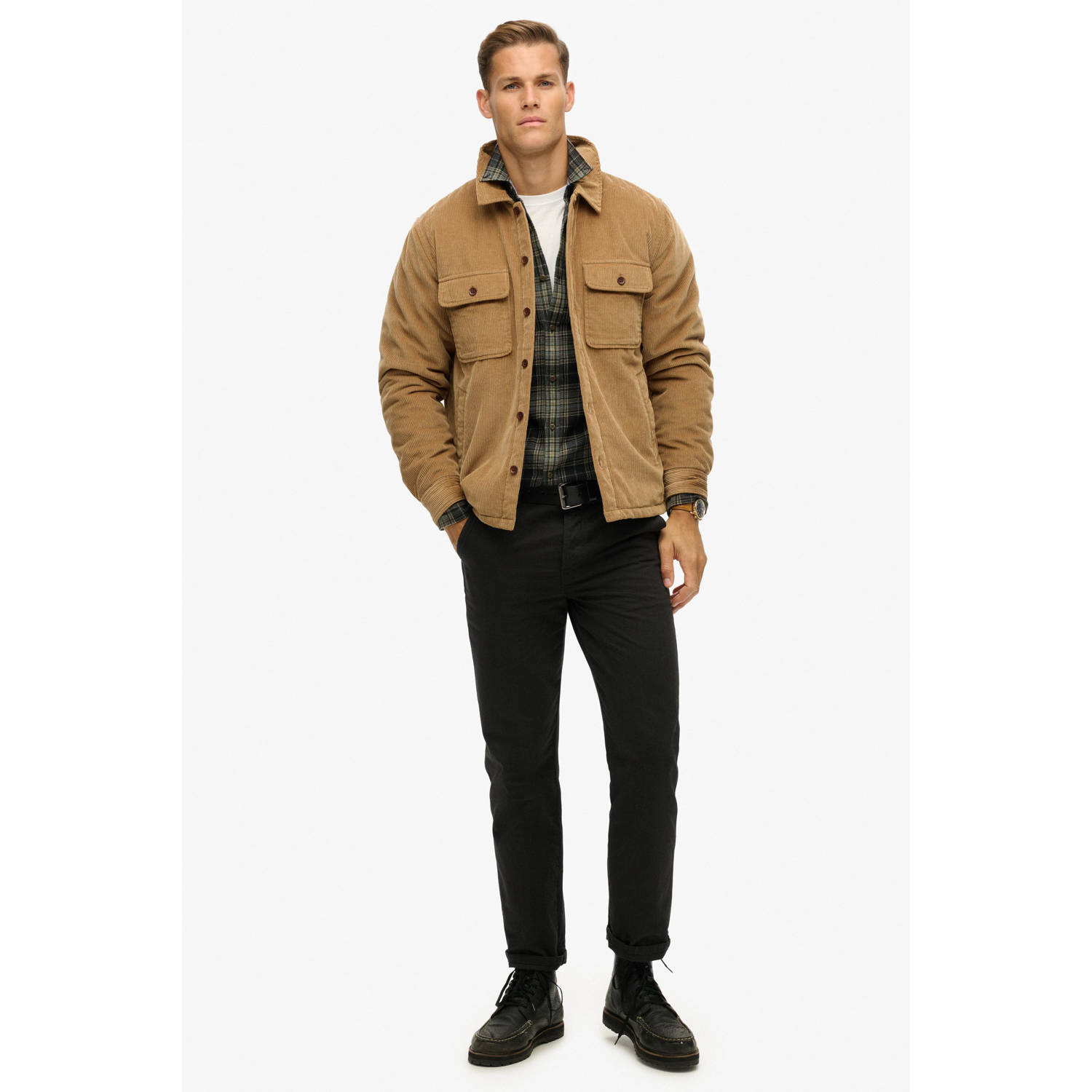 Superdry corduroy overshirt Surplus camel