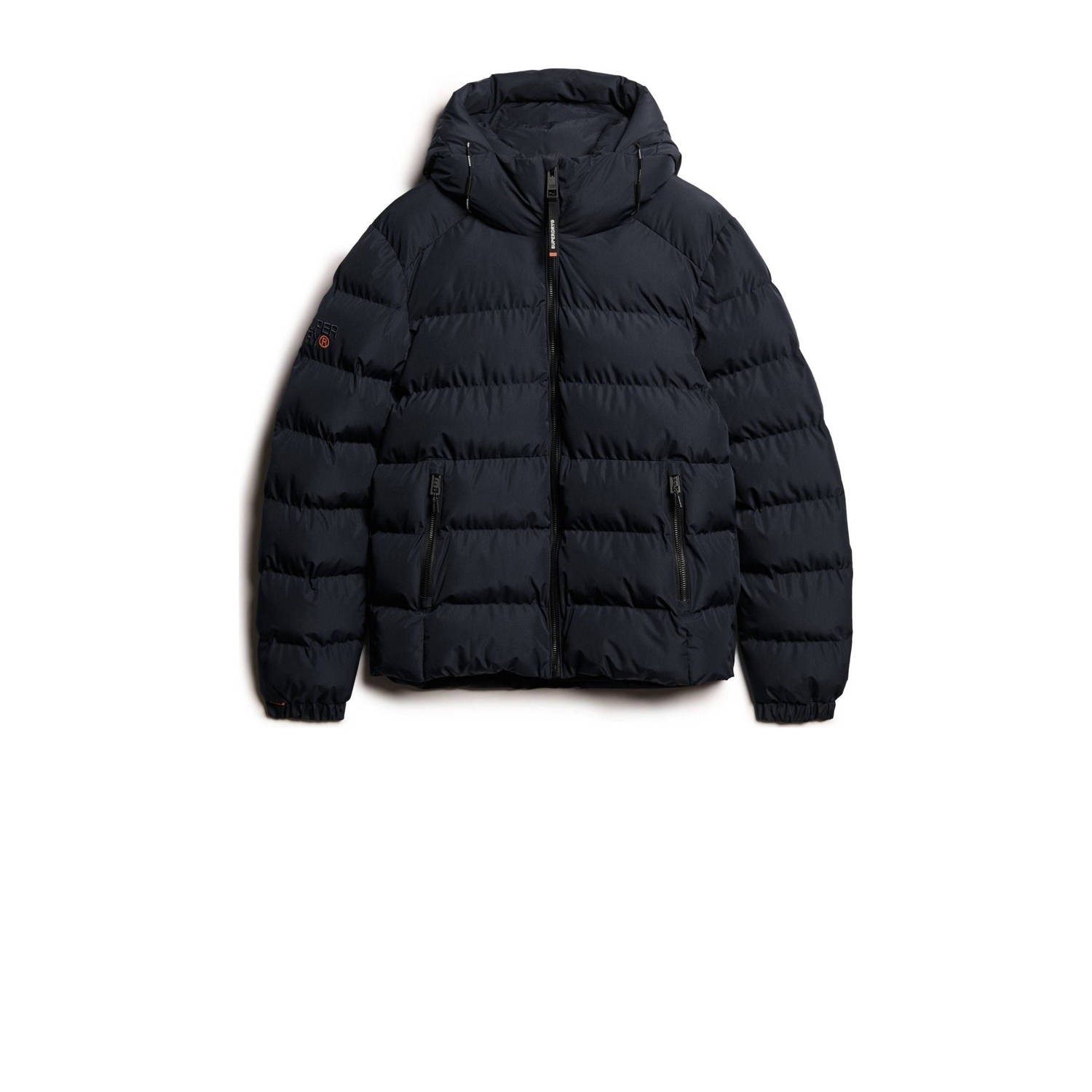 Superdry gewatteerde jas donkerblauw