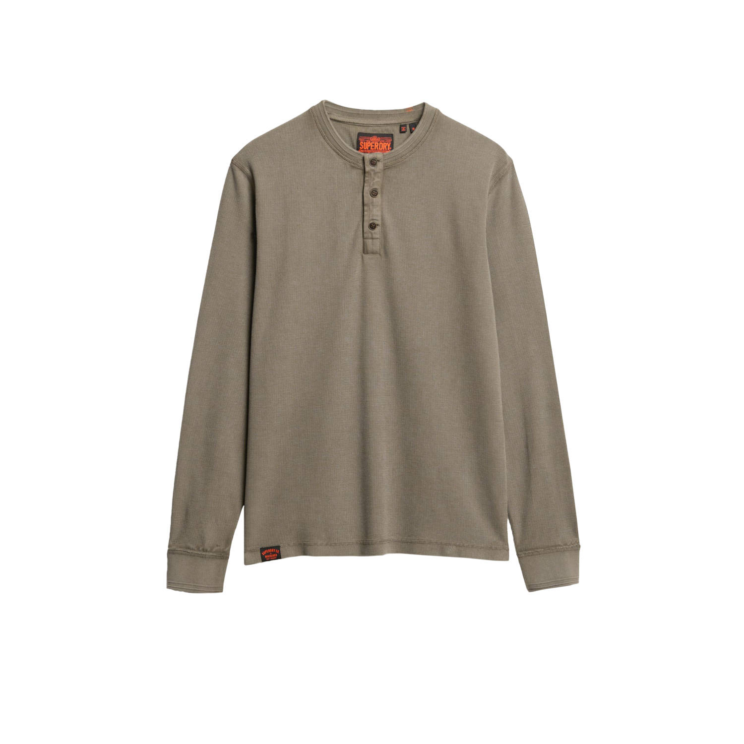 Superdry Vintage Textured Grandad LS Top Heren