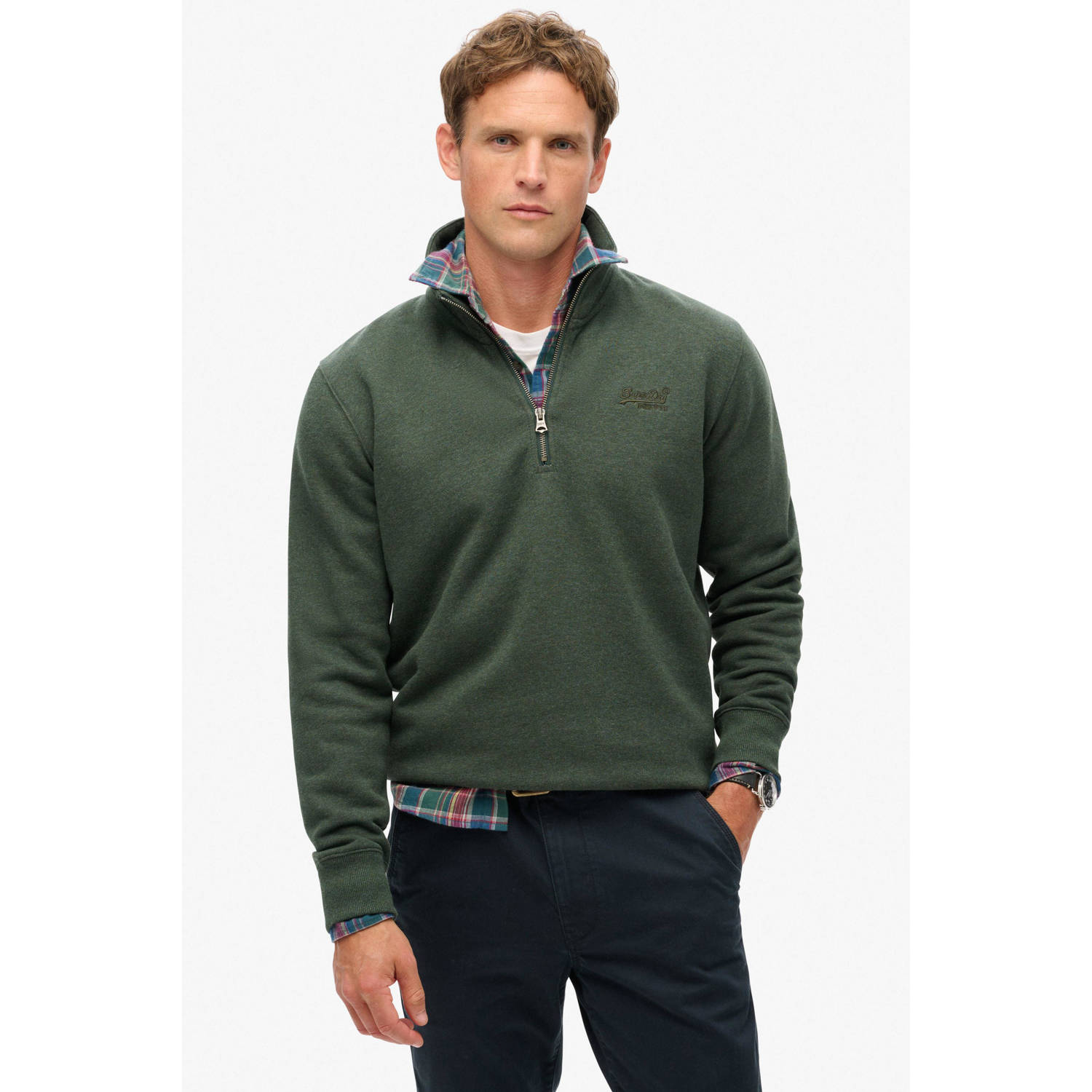Superdry Schipperstrui met labelstitching model 'Essential'