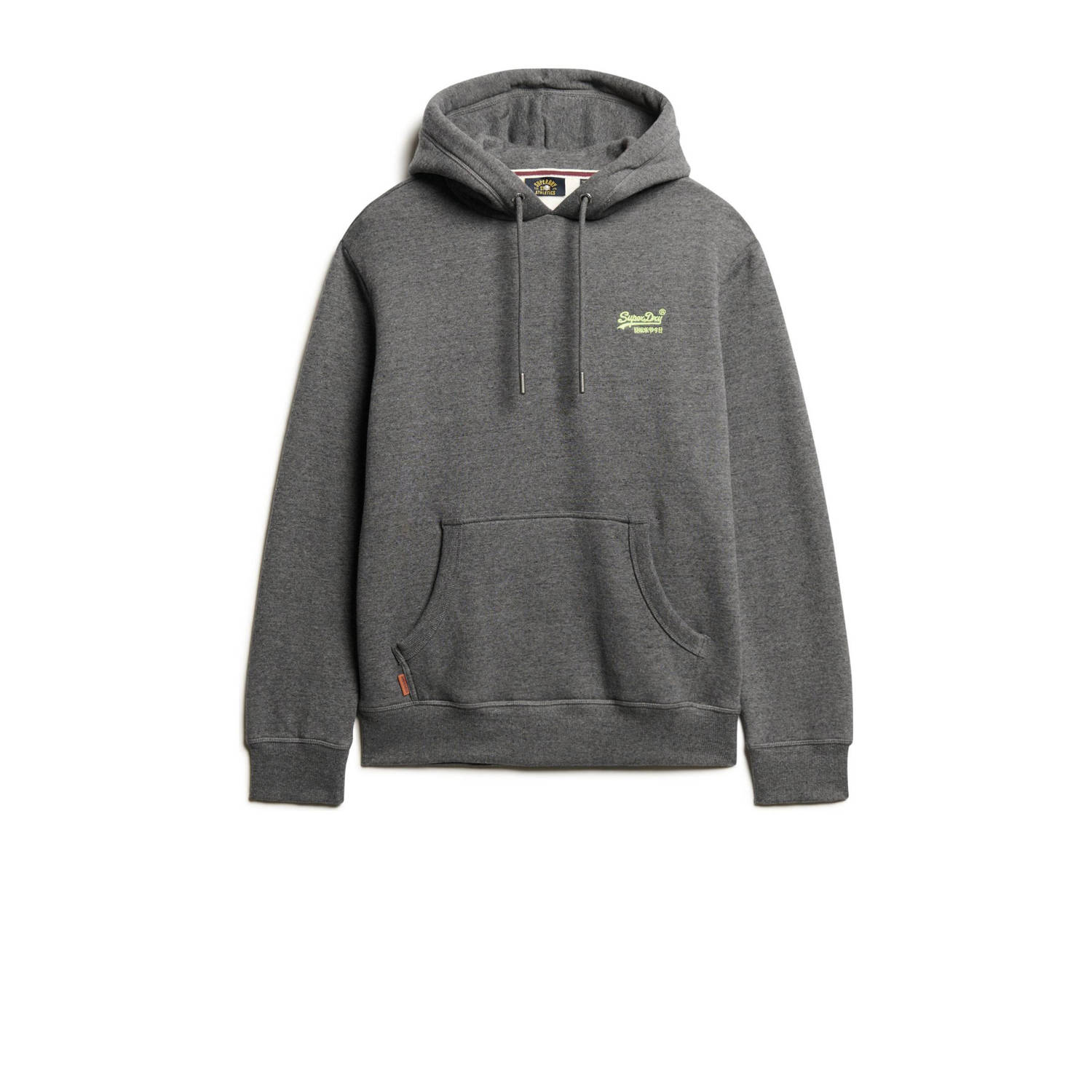 Superdry gemêleerde hoodie met logo grijs