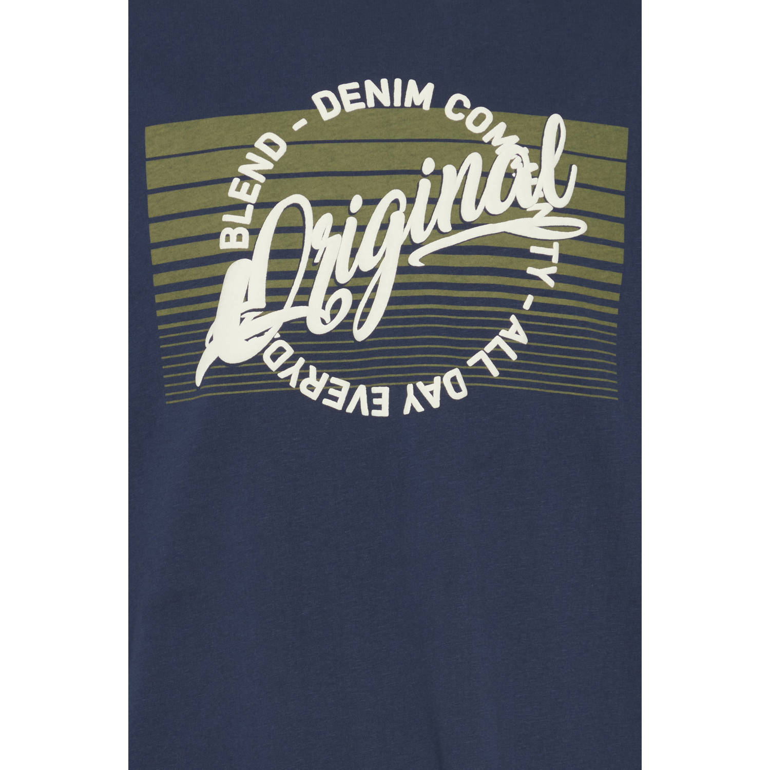 Blend Big T-shirt Plus Size met logo blauw