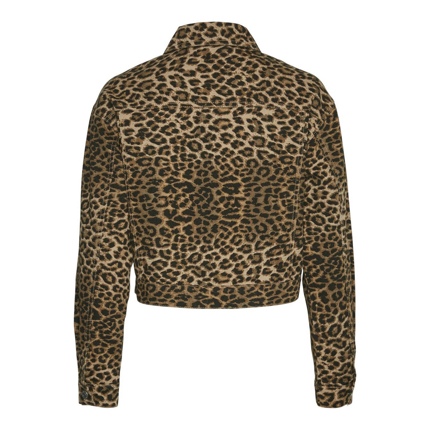 VERO MODA CURVE spijkerjas VMCLTALLULAH met panterprint