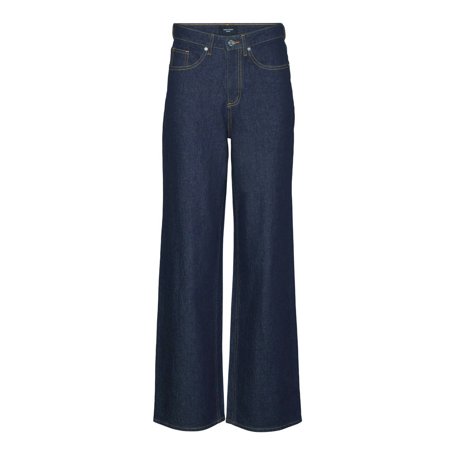 VERO MODA CURVE high waist wide leg jeans VMCTESSA dark blue denim