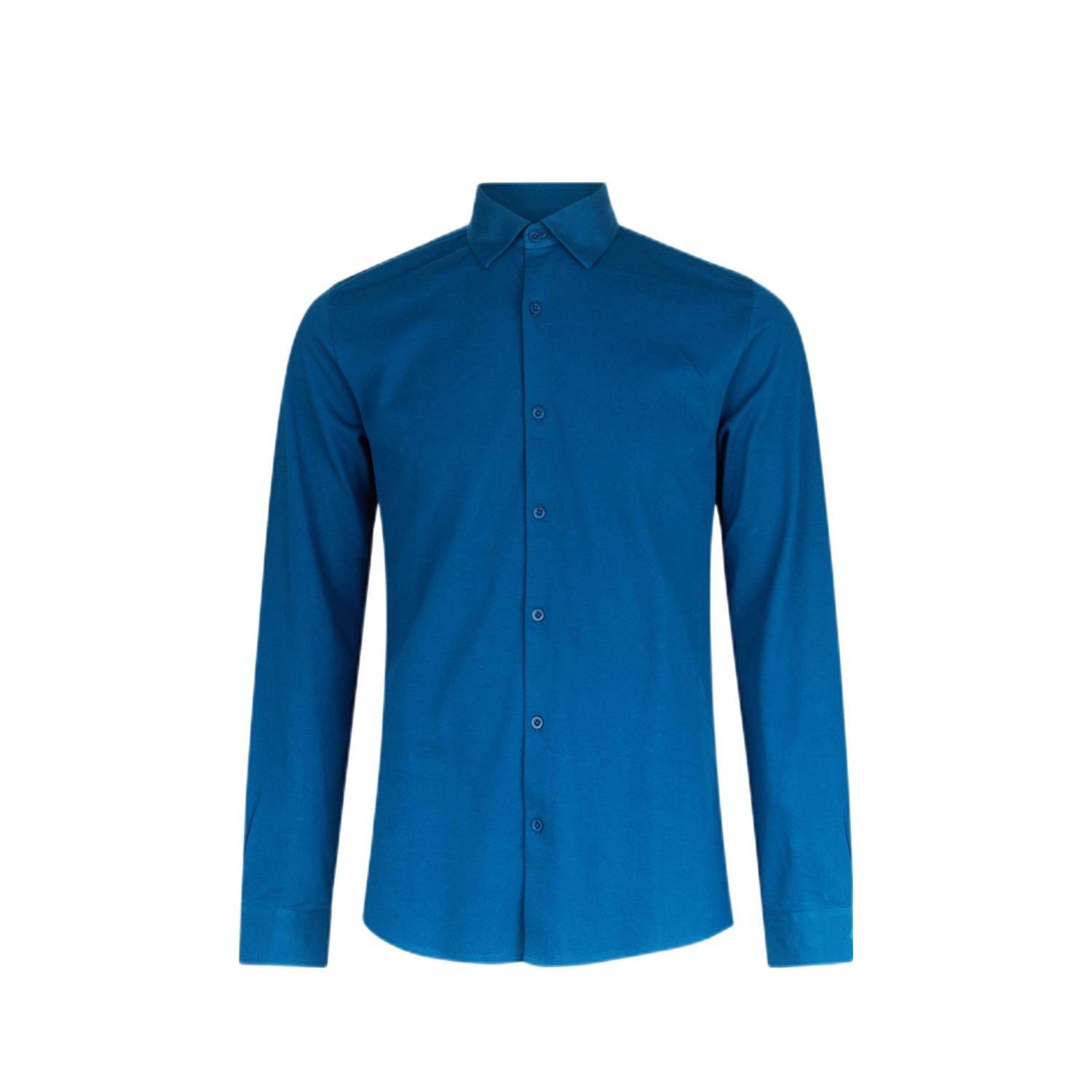 Shoeby slim fit overhemd blauw