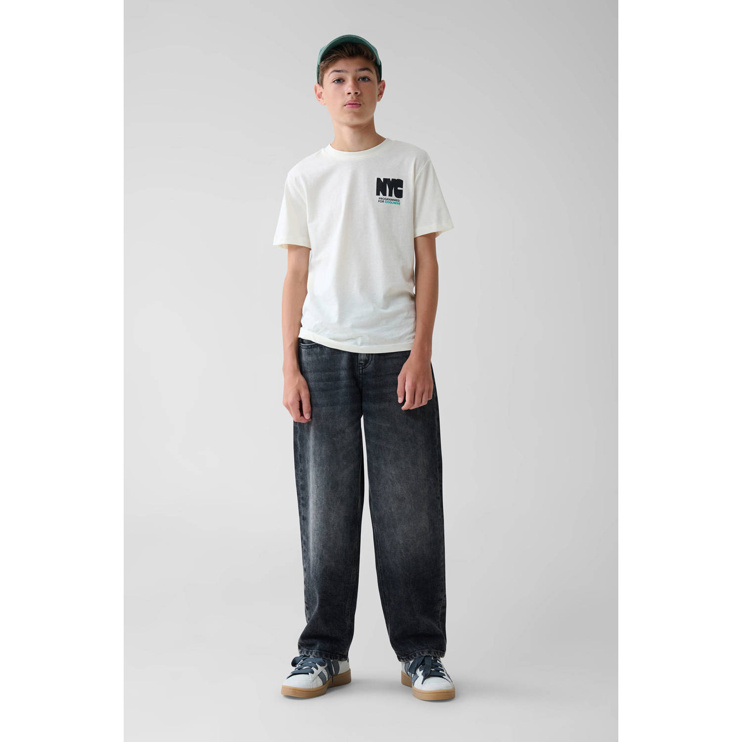 Shoeby wide leg baggy fit jeans black denim