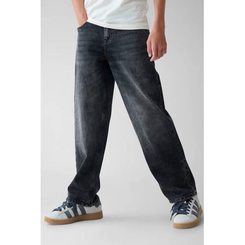 Shoeby wide leg baggy fit jeans black denim afbeelding