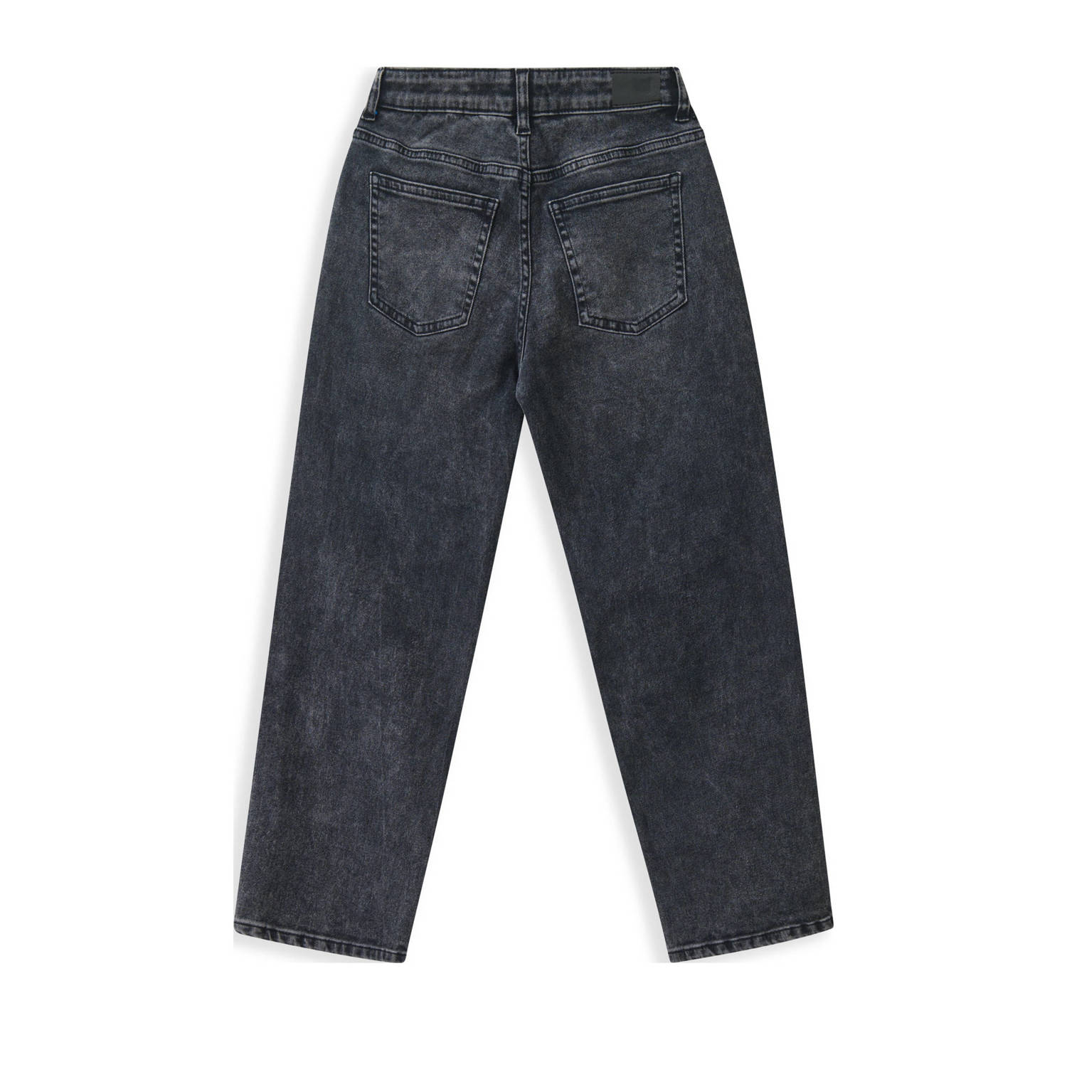 Shoeby wide leg jeans black denim Zwart Effen 140