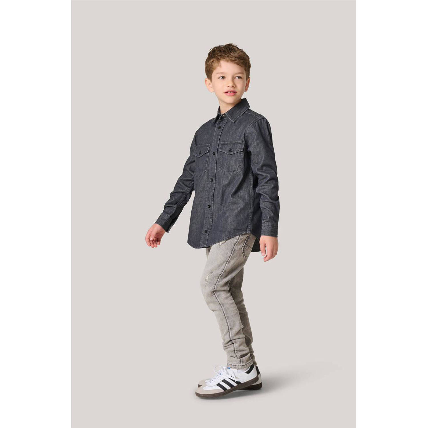 Shoeby denim overhemd grey denim